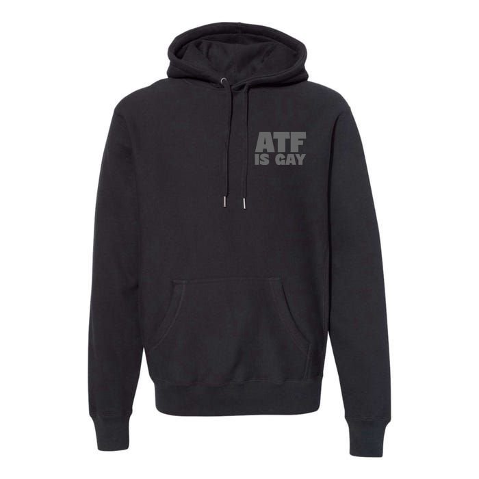 Atf Is Gay Human Rights Equality Pride Greystyle Pocket Print Premium Hoodie