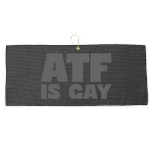 Atf Is Gay Human Rights Equality Pride Greystyle Pocket Print Large Microfiber Waffle Golf Towel