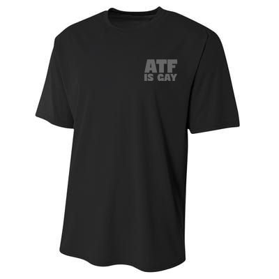 Atf Is Gay Human Rights Equality Pride Greystyle Pocket Print Performance Sprint T-Shirt