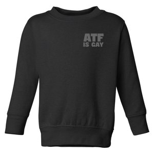 Atf Is Gay Human Rights Equality Pride Greystyle Pocket Print Toddler Sweatshirt