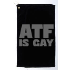 Atf Is Gay Human Rights Equality Pride Greystyle Pocket Print Platinum Collection Golf Towel