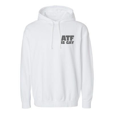 Atf Is Gay Human Rights Equality Pride Greystyle Pocket Print Garment-Dyed Fleece Hoodie