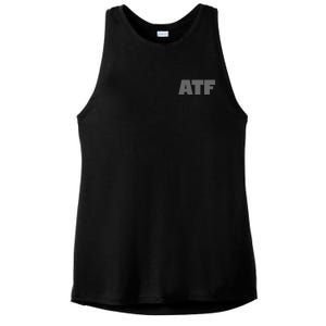 Atf Is Gay Human Rights Equality Pride Greystyle Front And Back Ladies PosiCharge Tri-Blend Wicking Tank