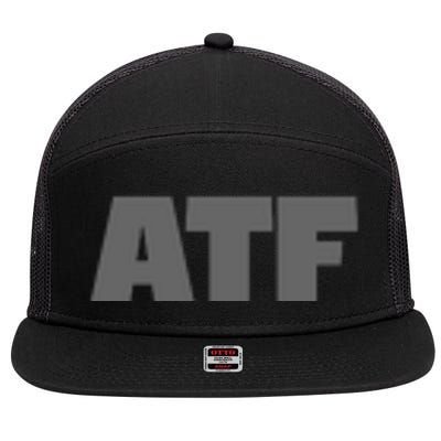 Atf Is Gay Human Rights Equality Pride Greystyle Front And Back 7 Panel Mesh Trucker Snapback Hat