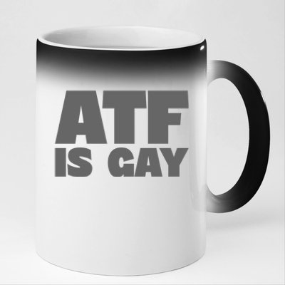 Atf Is Gay Human Rights Equality Pride Greystyle Front And Back 11oz Black Color Changing Mug