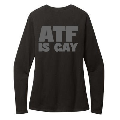 Atf Is Gay Human Rights Equality Pride Greystyle Front And Back Womens CVC Long Sleeve Shirt