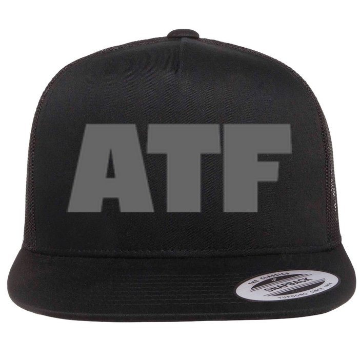 Atf Is Gay Human Rights Equality Pride Greystyle Front And Back Flat Bill Trucker Hat