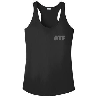 Atf Is Gay Human Rights Equality Pride Greystyle Front And Back Ladies PosiCharge Competitor Racerback Tank