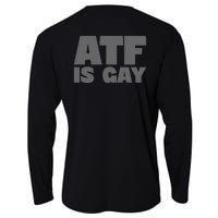 Atf Is Gay Human Rights Equality Pride Greystyle Front And Back Cooling Performance Long Sleeve Crew