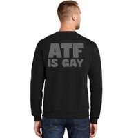 Atf Is Gay Human Rights Equality Pride Greystyle Front And Back Tall Sweatshirt