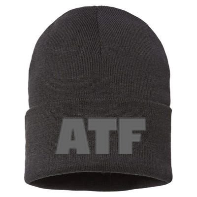 Atf Is Gay Human Rights Equality Pride Greystyle Front And Back Sustainable Knit Beanie