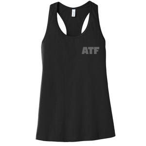 Atf Is Gay Human Rights Equality Pride Greystyle Front And Back Women's Racerback Tank