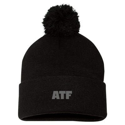 Atf Is Gay Human Rights Equality Pride Greystyle Front And Back Pom Pom 12in Knit Beanie