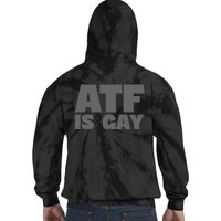 Atf Is Gay Human Rights Equality Pride Greystyle Front And Back Tie Dye Hoodie