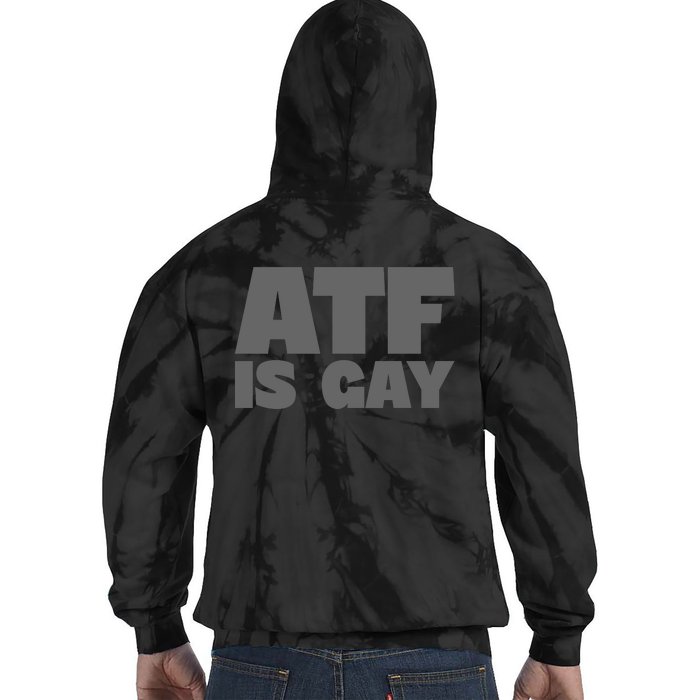 Atf Is Gay Human Rights Equality Pride Greystyle Front And Back Tie Dye Hoodie