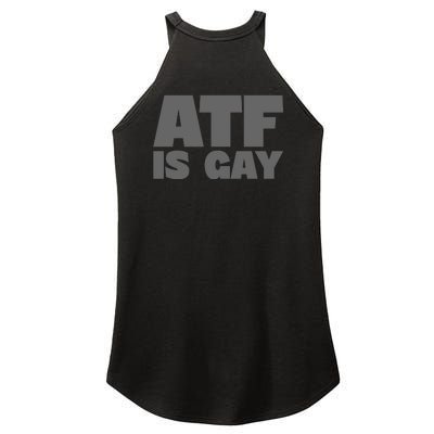 Atf Is Gay Human Rights Equality Pride Greystyle Front And Back Women's Perfect Tri Rocker Tank