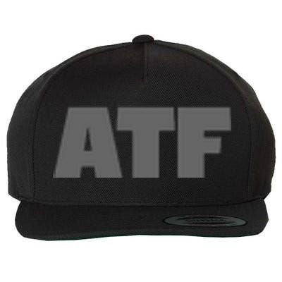 Atf Is Gay Human Rights Equality Pride Greystyle Front And Back Wool Snapback Cap