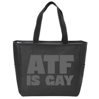 Atf Is Gay Human Rights Equality Pride Greystyle Front And Back Zip Tote Bag