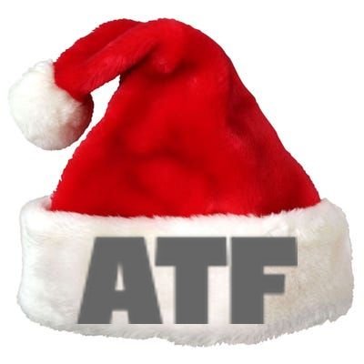 Atf Is Gay Human Rights Equality Pride Greystyle Front And Back Premium Christmas Santa Hat