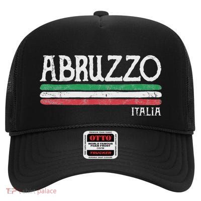 Abruzzo Italia Gift Italian Souvenir Italy High Crown Mesh Back Trucker Hat