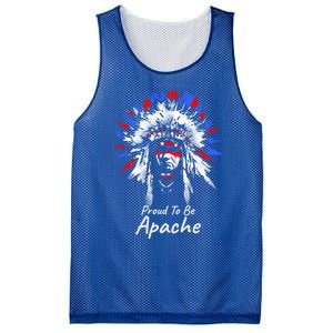 Apache Indian Gift Proud To Be Apache Mesh Reversible Basketball Jersey Tank