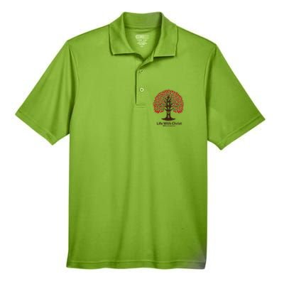 All In Glitch Design Jesus Life With Christ Ministries Men's Origin Performance Pique Polo