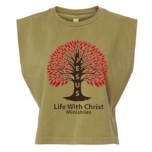 All In Glitch Design Jesus Life With Christ Ministries Garment-Dyed Women's Muscle Tee