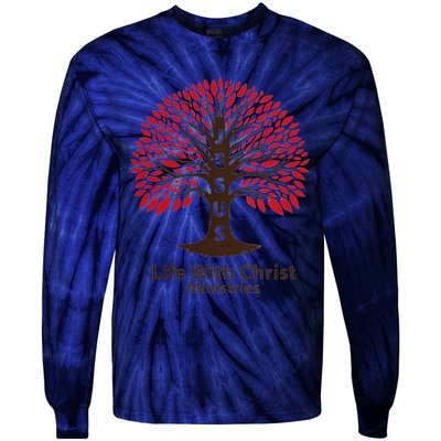 All In Glitch Design Jesus Life With Christ Ministries Tie-Dye Long Sleeve Shirt