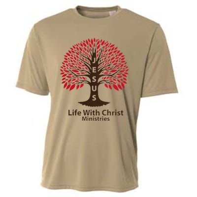 All In Glitch Design Jesus Life With Christ Ministries Cooling Performance Crew T-Shirt