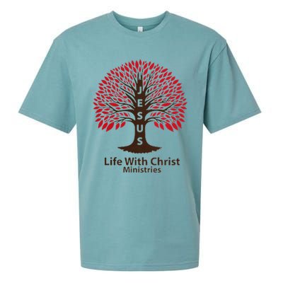 All In Glitch Design Jesus Life With Christ Ministries Sueded Cloud Jersey T-Shirt