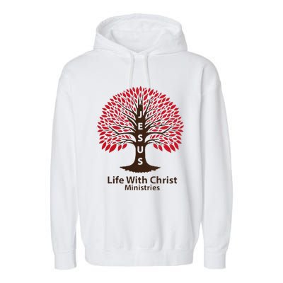 All In Glitch Design Jesus Life With Christ Ministries Garment-Dyed Fleece Hoodie