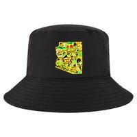 Arizona Infographic Hand Drawn Map Cool Comfort Performance Bucket Hat