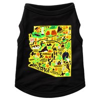 Arizona Infographic Hand Drawn Map Doggie Tank
