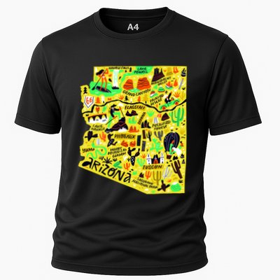 Arizona Infographic Hand Drawn Map Performance Shirt