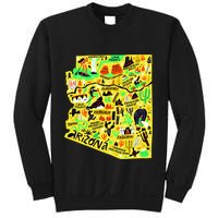 Arizona Infographic Hand Drawn Map Sweatshirt