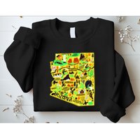 Arizona Infographic Hand Drawn Map Sweatshirt
