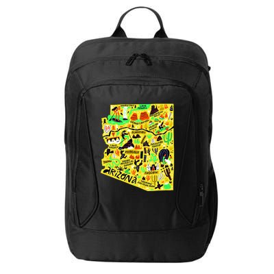 Arizona Infographic Hand Drawn Map City Backpack