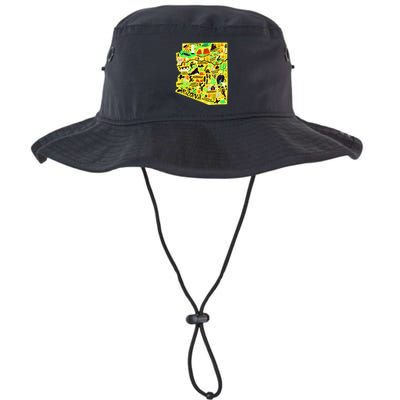 Arizona Infographic Hand Drawn Map Bucket Hat