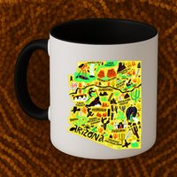 Arizona Infographic Hand Drawn Map Mug