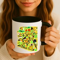 Arizona Infographic Hand Drawn Map Mug