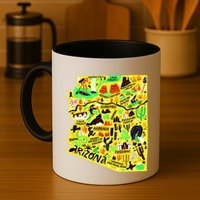 Arizona Infographic Hand Drawn Map Mug