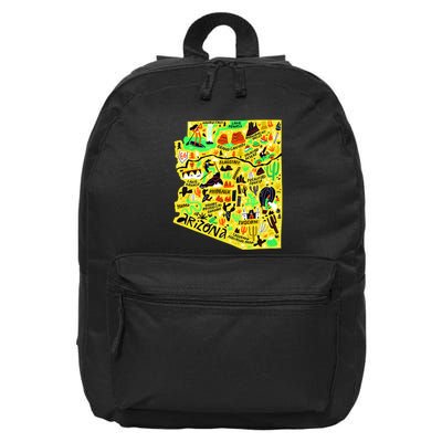 Arizona Infographic Hand Drawn Map 16 in Basic Backpack