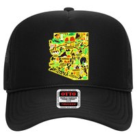 Arizona Infographic Hand Drawn Map Trucker Hat
