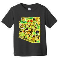 Arizona Infographic Hand Drawn Map Toddler T-Shirt