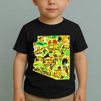 Arizona Infographic Hand Drawn Map Toddler T-Shirt