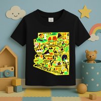 Arizona Infographic Hand Drawn Map Toddler T-Shirt