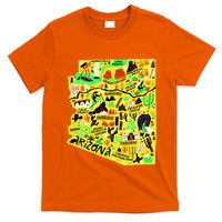 Arizona Infographic Hand Drawn Map T-Shirt