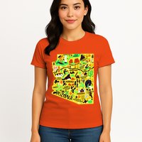 Arizona Infographic Hand Drawn Map Womens T-Shirt