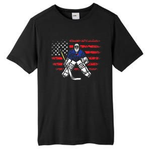 American Ice Hockey Athlete Winter Sport Goalkeeper Tall Fusion ChromaSoft Performance T-Shirt