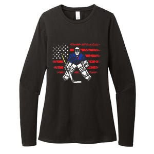 American Ice Hockey Athlete Winter Sport Goalkeeper Womens CVC Long Sleeve Shirt